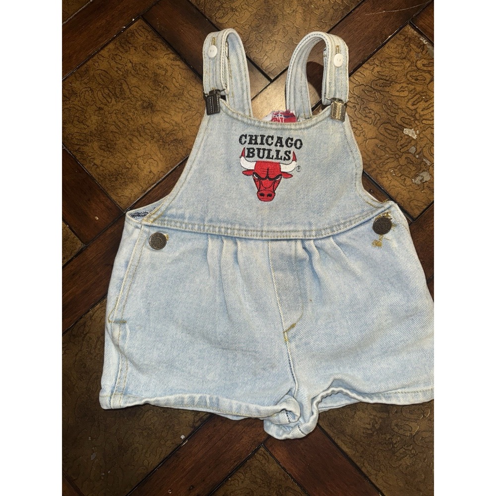 Pep Chicago Bulls Toddler Overall Dress Vintage 1990s